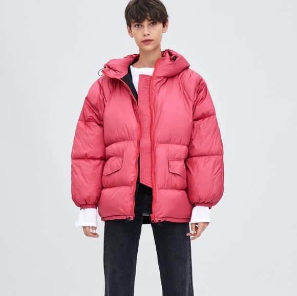 Zara Jackets & Coats Zara Oversized Puffer Jacket With Strap Poshmark